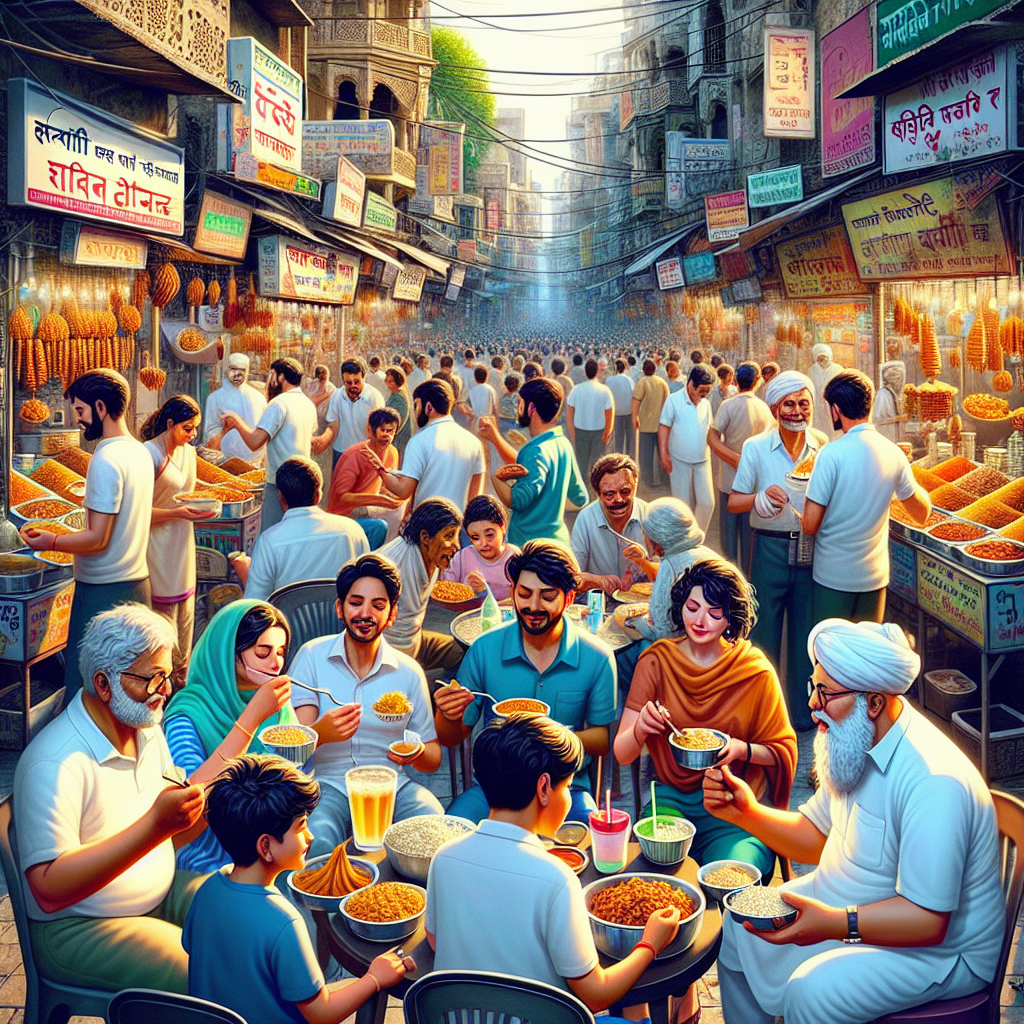 Khao Gali in Indore filled with food stalls offering local delicacies